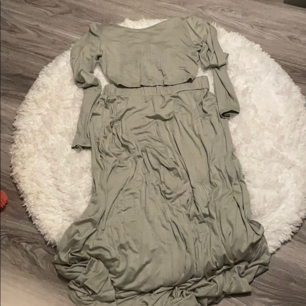 2 piece crop top and pant set